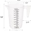 Jarra medidora plástico 64oz con 8 tazas para líquidos y aceite
