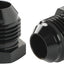 Adaptador enchufe hexagonal aluminio negro set 2