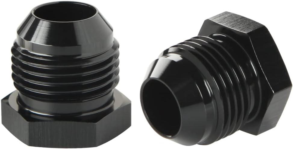 Adaptador enchufe hexagonal aluminio negro set 2
