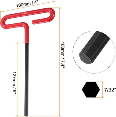 Llave hexagonal T 7/32" con mango cojín