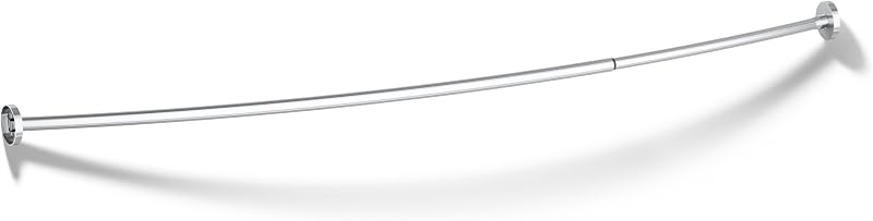 Barra ducha curvada acero inox pulido 60-76"