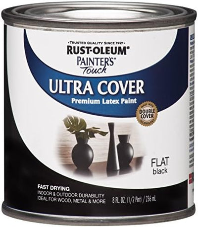 Pintura látex media pinta negro plano pack 6
