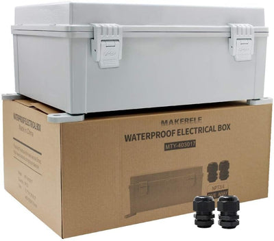Caja eléctrica exterior IP65 cubierta plástico gris