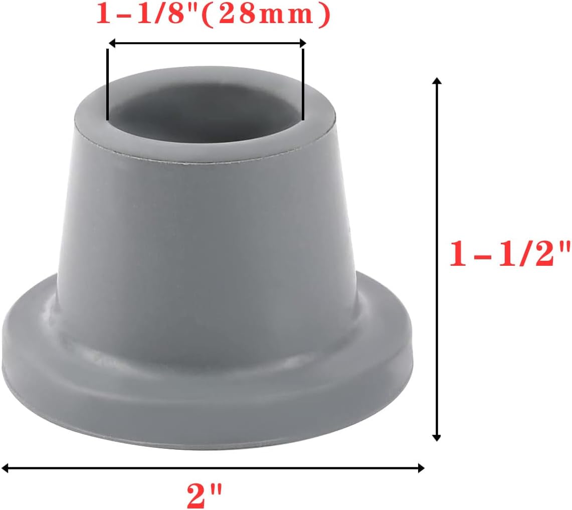 Patas antideslizantes para silla ducha 1-1/8pulg pack 4 gris