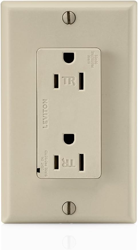 Receptáculo supresor sobretensiones 15A 125V grado comercial