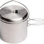 Olla camping acero inox 4000 para fogata y supervivencia