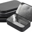 Contenedores negros 4.5oz con tapas bisagra 10 cajas