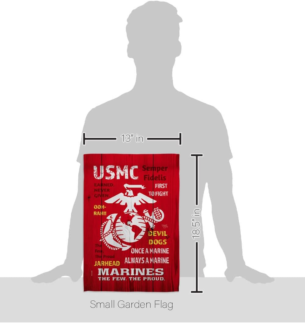 Bandera USMC para jardín soporte pared Semper Fi