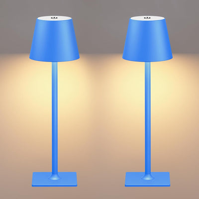 Lámpara mesa inalámbrica azul set 2 interiores exteriores