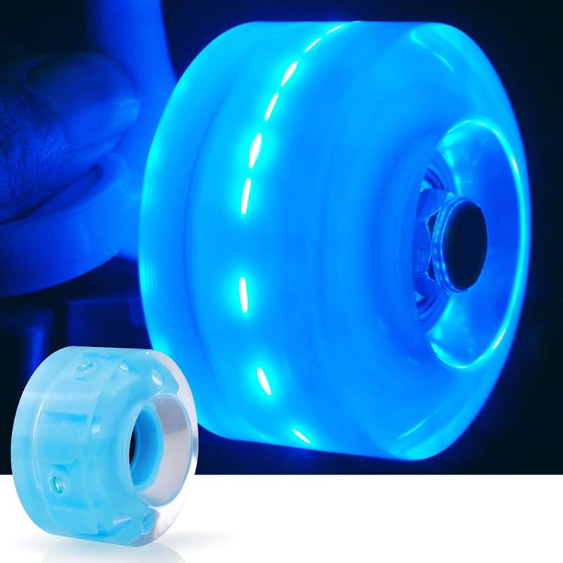 8 Ruedas Patinaje LED Dureza 78A ABEC-9 Interior Exterior