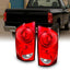 Set luces traseras Dodge Ram rojas transparentes