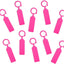 200 Pzas Etiquetas Plástico Impermeables 4.3pulg Rosa