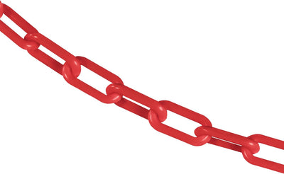 Cadena barrera plástica roja 1.5pulg 25ft