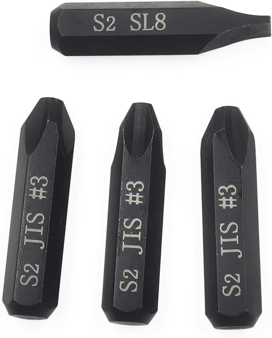 3 Pzas Brocas Impacto JIS y 1 Broca Ranurada 5/16 Hex 36mm S2