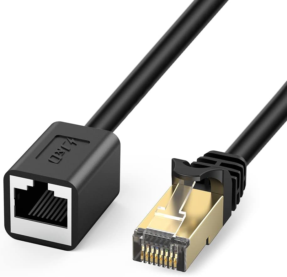 Cable extensión Ethernet Cat6 15ft macho hembra blindado