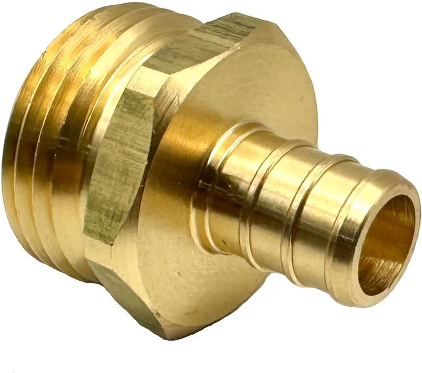 2 Adaptadores Manguera Jardín Latón PEX 1/2pulg GHT 3/4pulg
