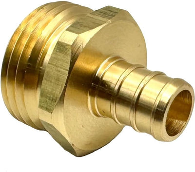 Adaptador manguera jardín latón púa PEX 1/2 y conector GHT 3/4