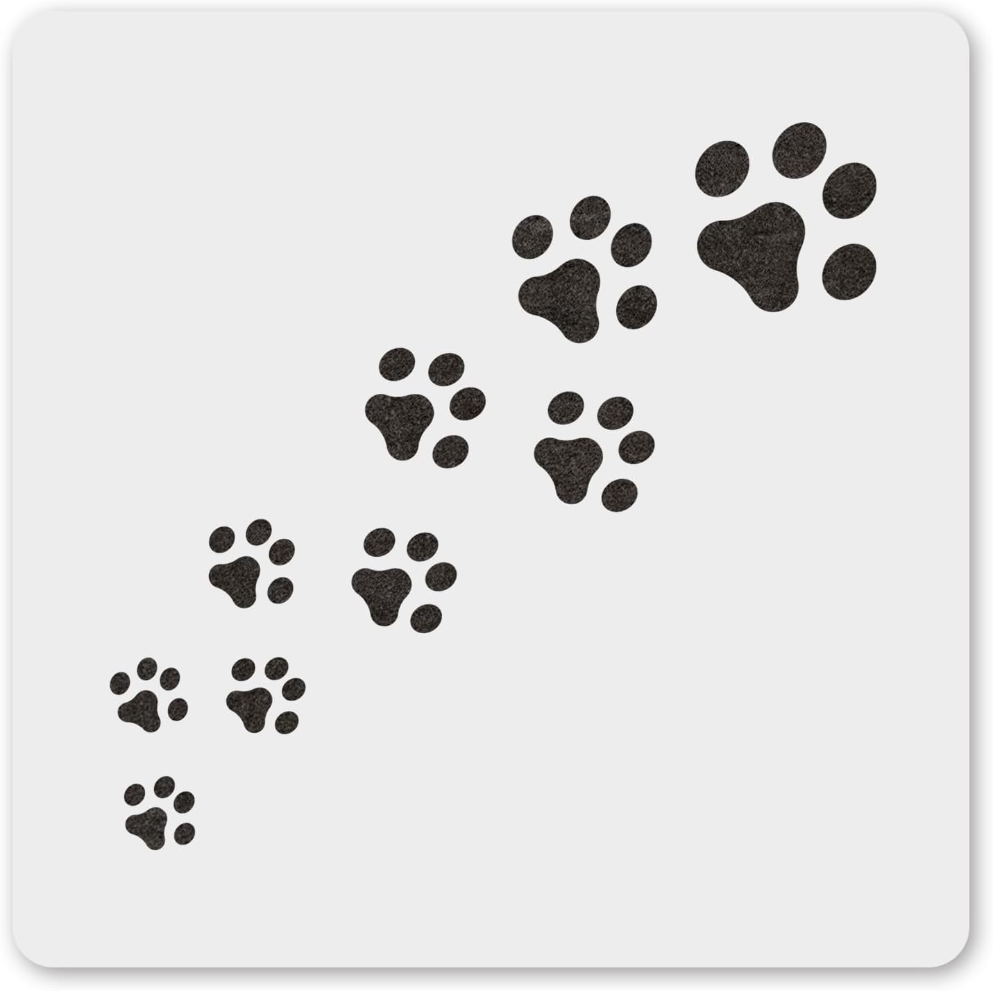 Plantilla reutiliz. 6" perros manualidades decoración