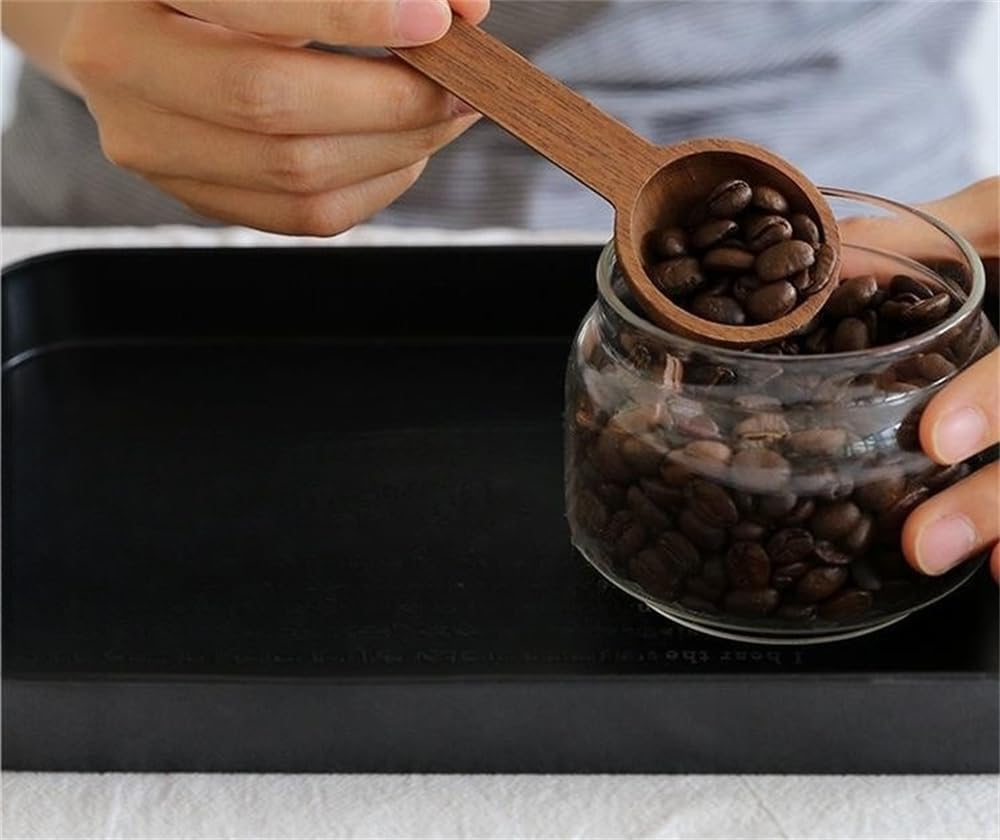 Cuchara café madera nuez para granos molidos té 0.5oz