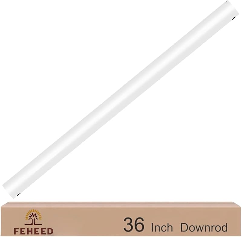 Barra extensión ventilador techo 36" 1" blanco universal