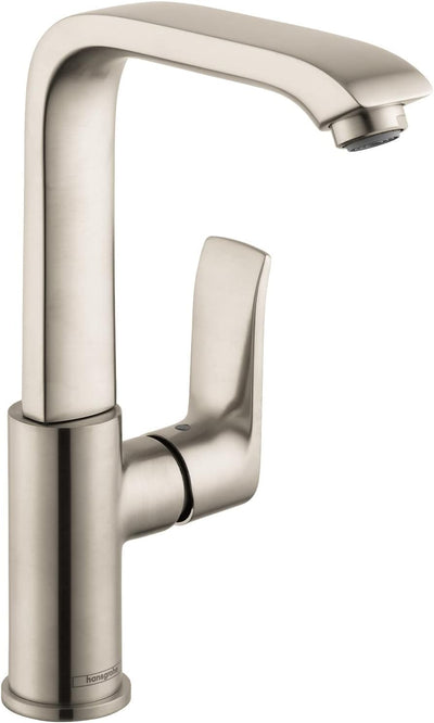 Grifo lavabo baño 1 agujero níquel cepillado moderno
