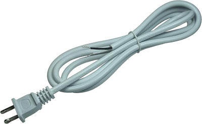 Cable alimentación 2 clavijas 6ft SJTW 18AWG blanco