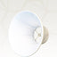 Pantalla lámpara plisada trenzada blanca 7x16x12pulg beige