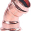 Prensa 1-1/2" accesorios cobre 45 grados Propress