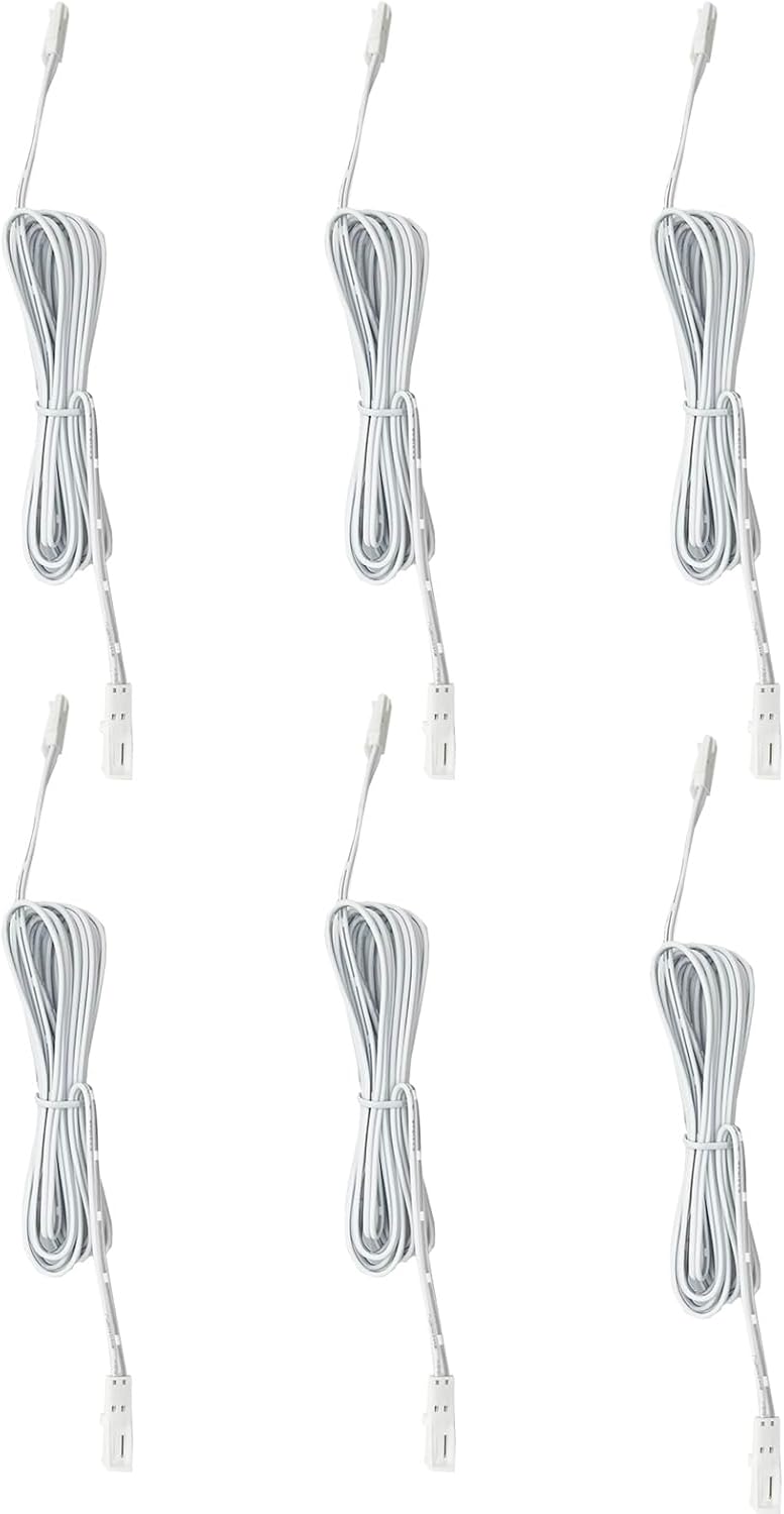 6 Cables Extensión para Iluminación Joyas Blanco