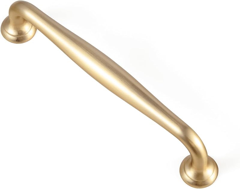6 Tiradores Bronce Champán 5" Modernos para Cajones Clásicos