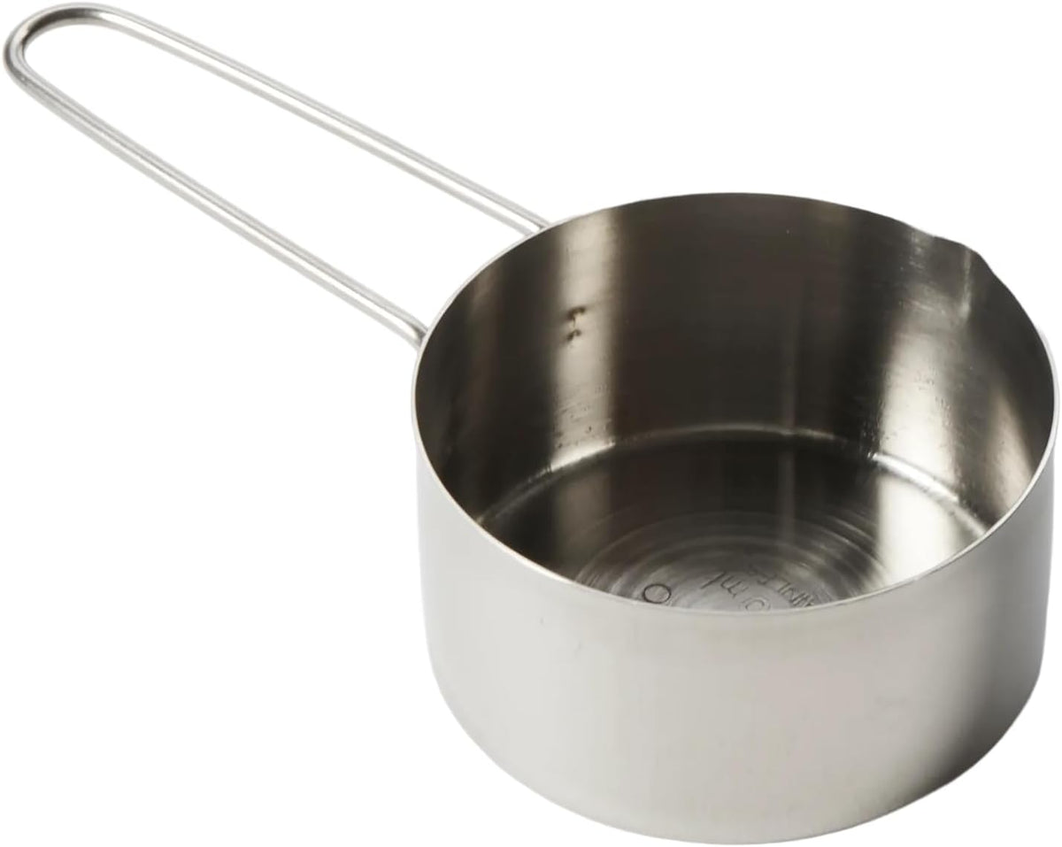 Taza medidora acero inox 3/4 taza color plateado