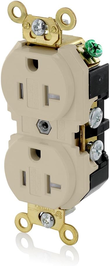 Receptáculo dúplex 20A 125V grado industrial marfil