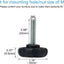 Tornillo nivelador M6 1.18pulg para muebles patas ajustables 4uds