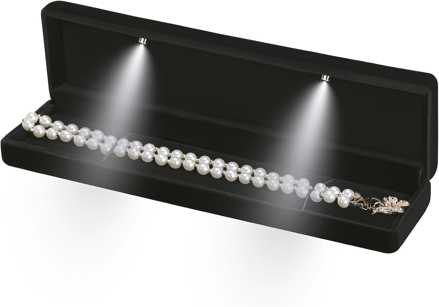 Collar brillante con luz LED caja terciopelo
