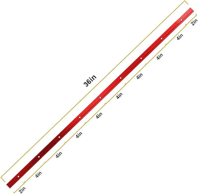 T Tracks aluminio 36pulg rojo pack 4 con accesorios universales