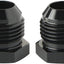 Adaptador enchufe hexagonal aluminio negro set 2