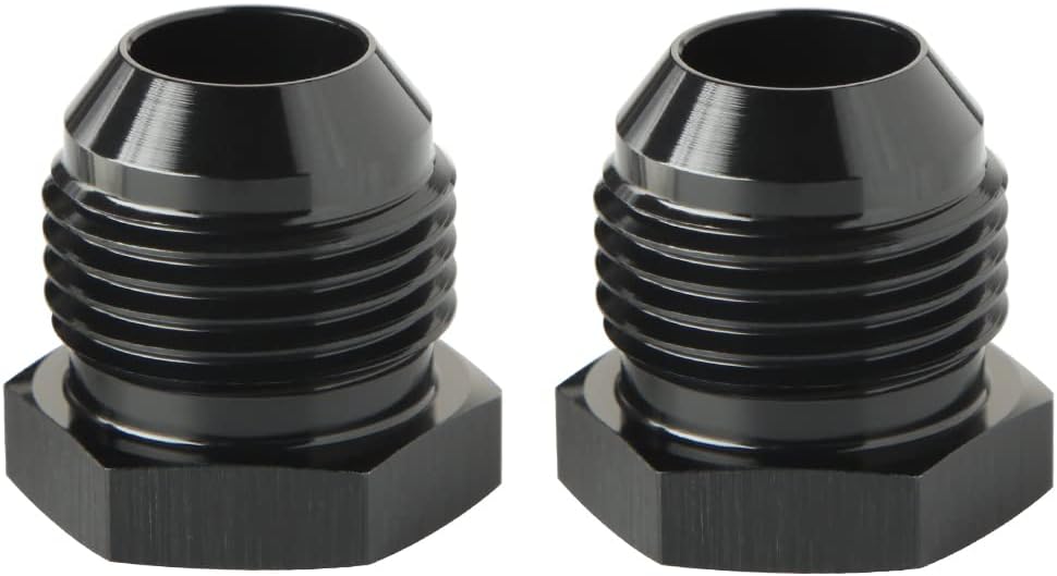 Adaptador enchufe hexagonal aluminio negro set 2