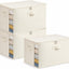 Bolsas lona almacenamiento ropa asas 70L set 3 beige