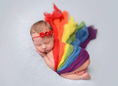 Accesorios foto recién nacidos envolturas arco iris trajes manta