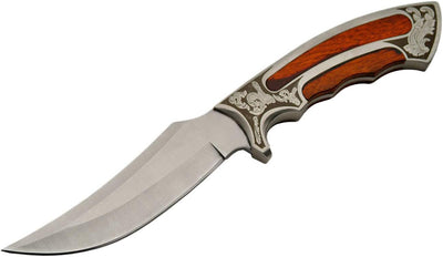 Cuchillo caza acero inox 10" color plateado
