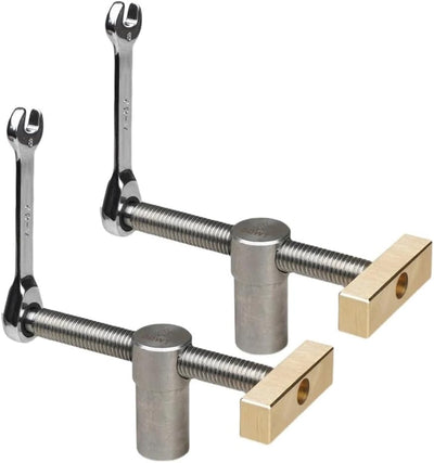 2 Pzas Abrazadera Banco Perro 3/4pulg Acero Inox