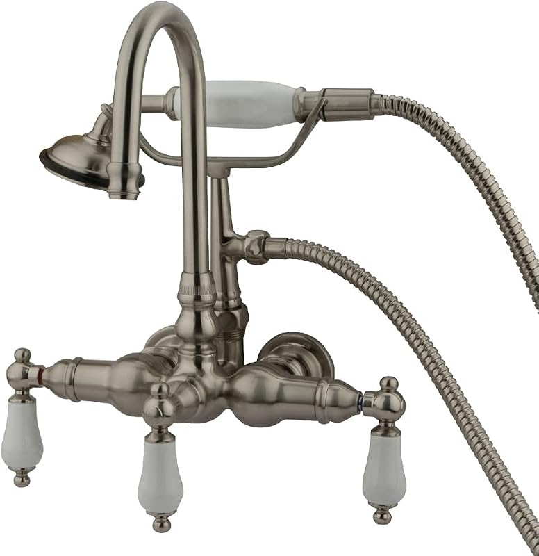 Grifo vintage bañera ducha mano níquel satinado 3-3/8pulg
