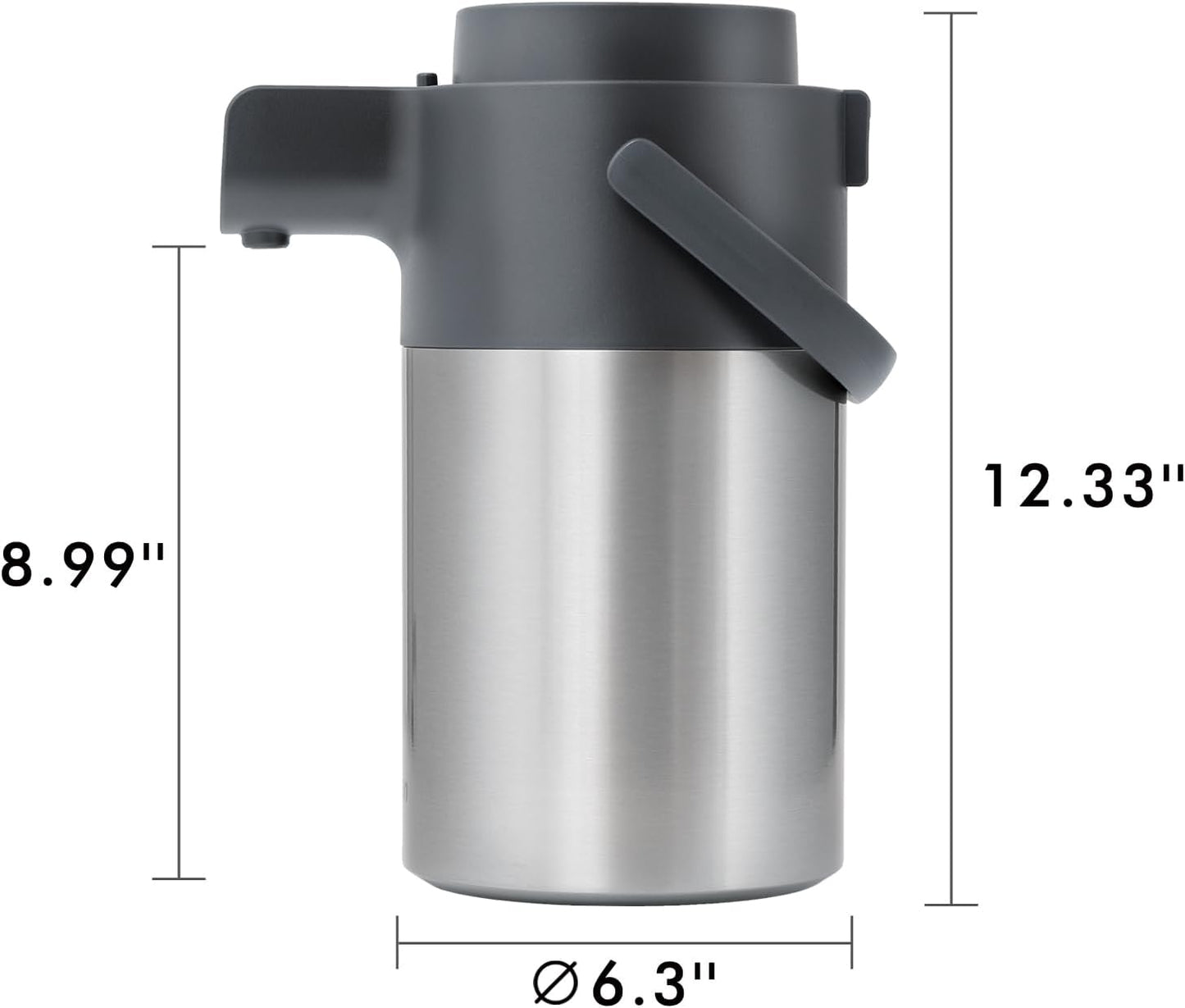 Dispensador café con bomba jarra térmica acero inox 3l