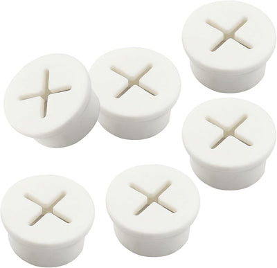 12 Ojales Goma 3/4" Flexible Paso Cable Blanco