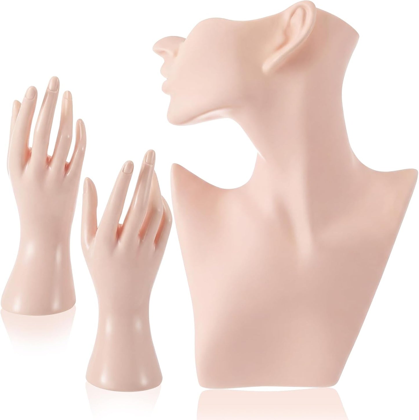 Set exhibidor joyería con maniquí y soportes