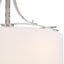 Lámpara techo semiempotrada 3 luces níquel cepillado