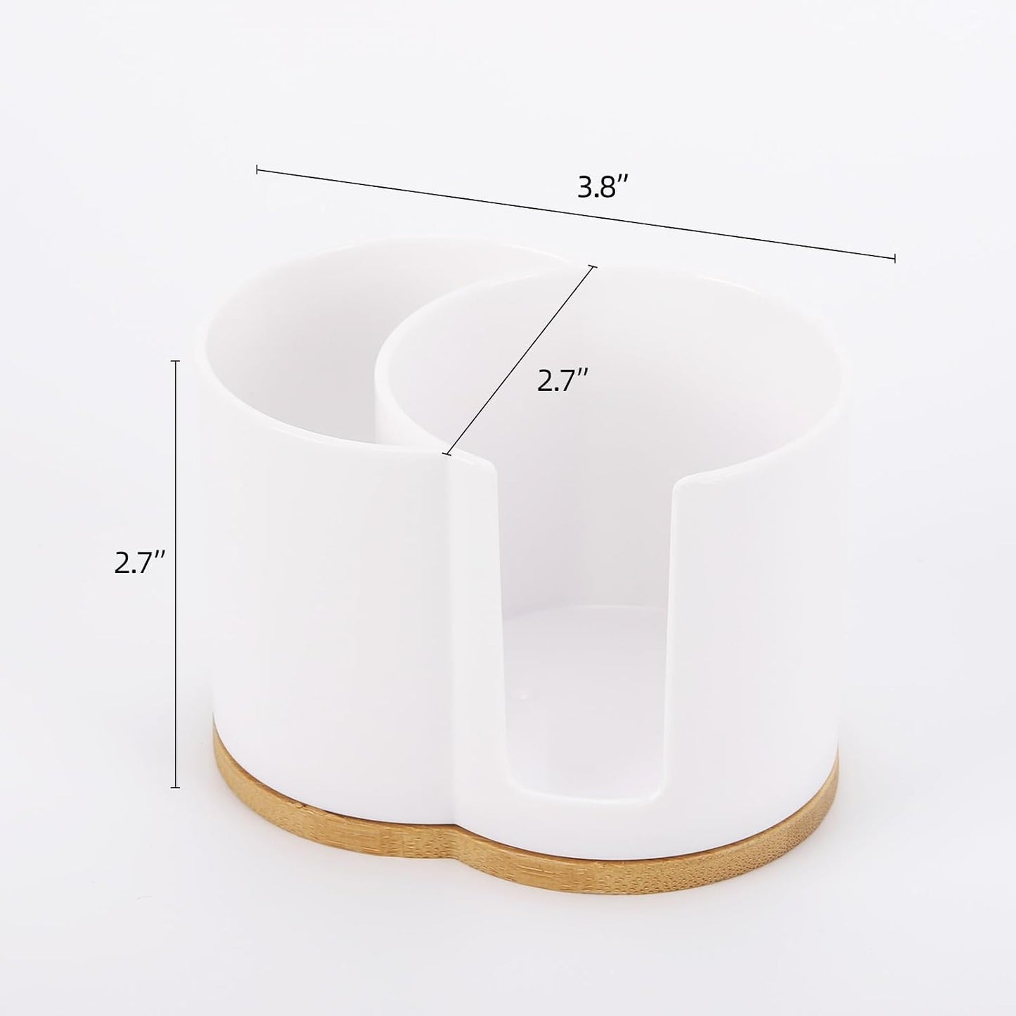 Dispensador hisopos algodón 2 rejillas plástico blanco