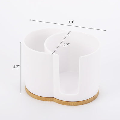 Dispensador hisopos algodón 2 rejillas plástico blanco
