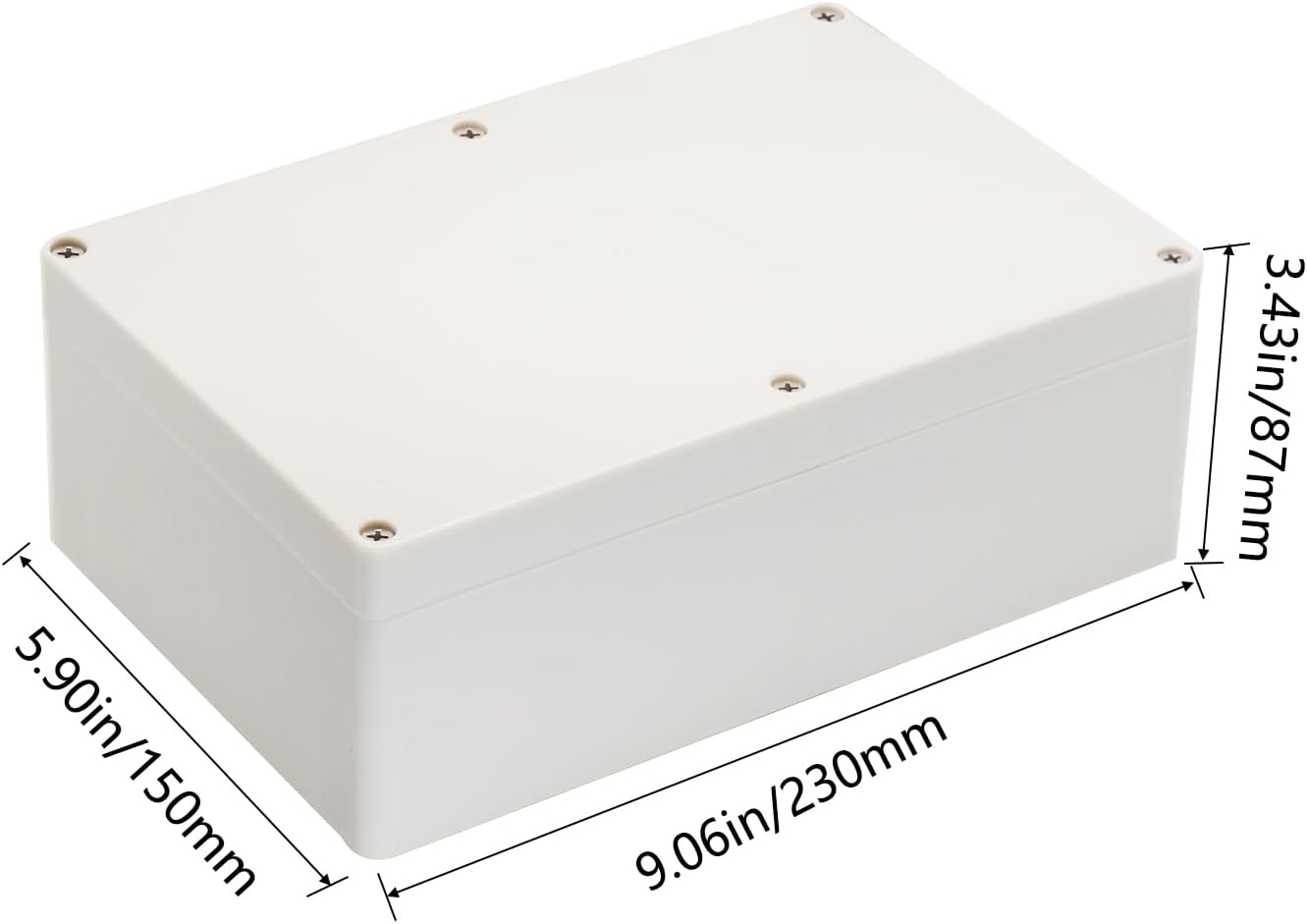Caja eléctrica IP65 ABS para proyectos DIY 9.06x5.90x3.43pulg