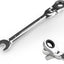Llave trinquete 0.276pulg cabeza flexible acero cromo vanadio